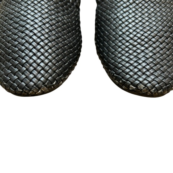 Birdies the Staling black faux leather woven slip on loafers size 8.5 flats - Picture 4 of 9